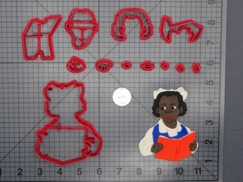 Public Figures – American Civil Rights Activist with Book 266-E642 Cookie Cutter