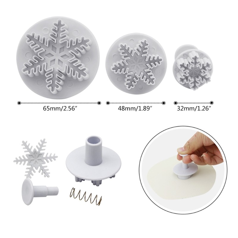 Exquisite Snowflake Molds 3D Handmade Soap Bar Craft Kitchen Baking Fond Family gallery
