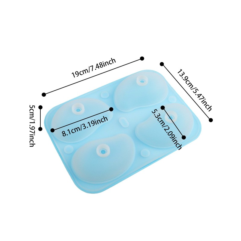 2-Pack Mango Silicone Molds 4 Cavity for Chocolate, Ice Cream, Pudding & Mousse gallery