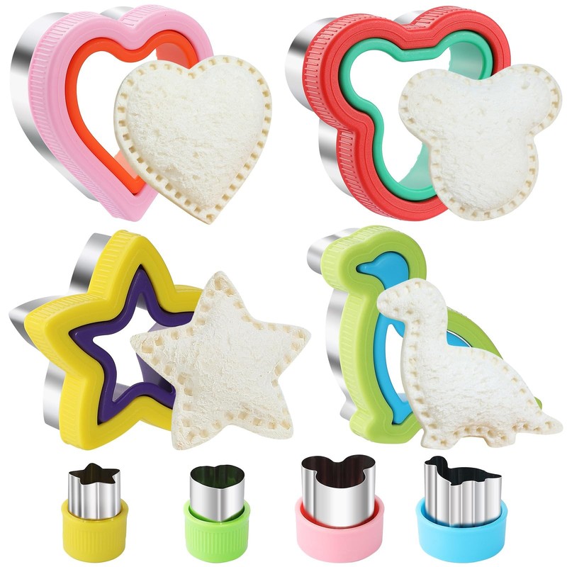 8 Pieces Sandwich Cutters and Sealer, Decruster Sandwich crimpers for Making …