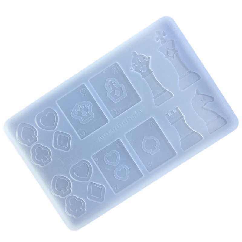 DIY Silicone Mold Board Game Ornament Making Moulds Set for Chess Enthusiast