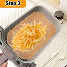 Air Fryer Disposable Paper Liner for Bella 4Qt Slim Air Fryer, 130PCs Food gallery