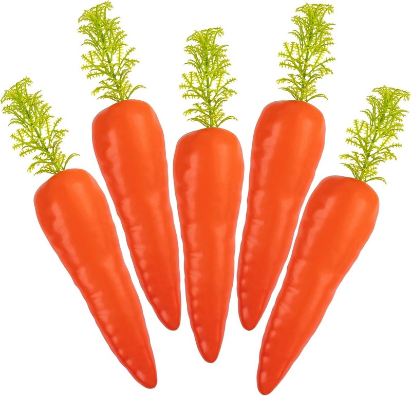 , 5 Pa Artificial Carrots Simulat Carrot Lifelike Vetables
