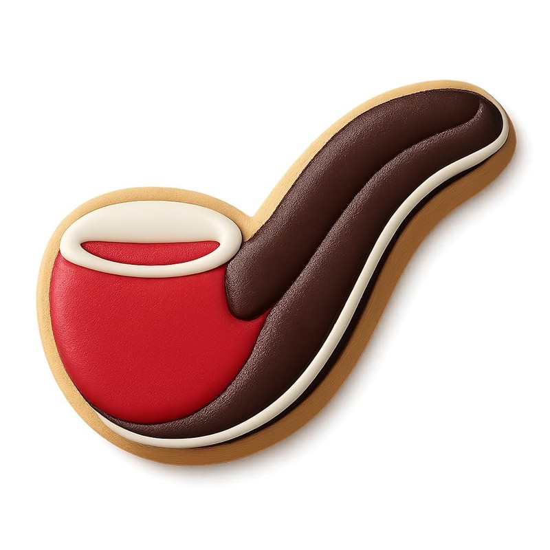 Grandpa's Pipe Cookie Cutter & Stamp, Fondant & Clay - 4x2.2 gallery