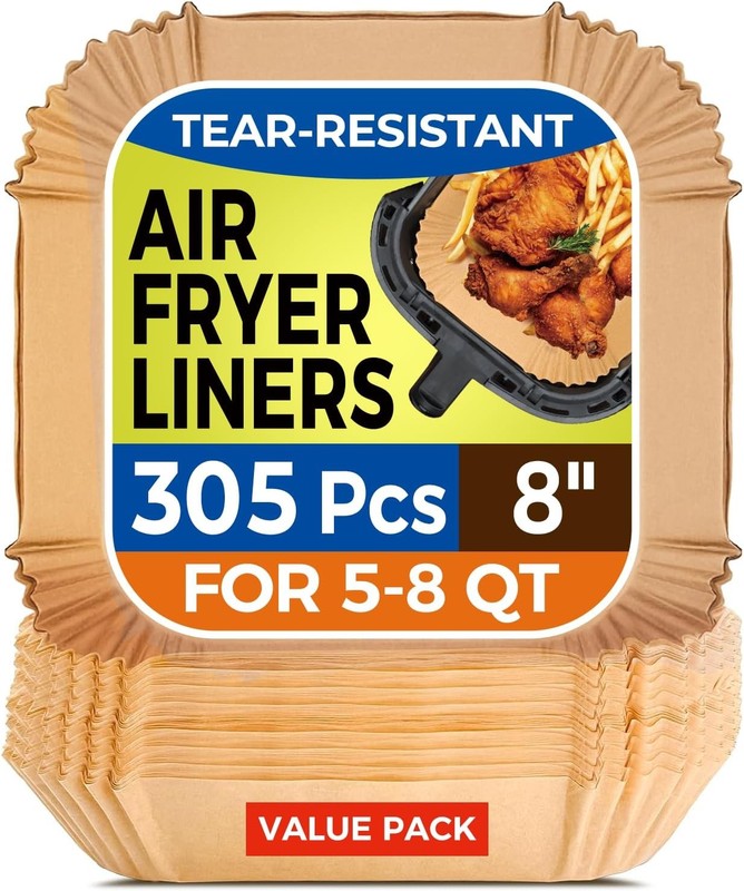 Vailnd Air Fryer Liners Disposable, 305 PCS Unbleached Air Fryer Paper