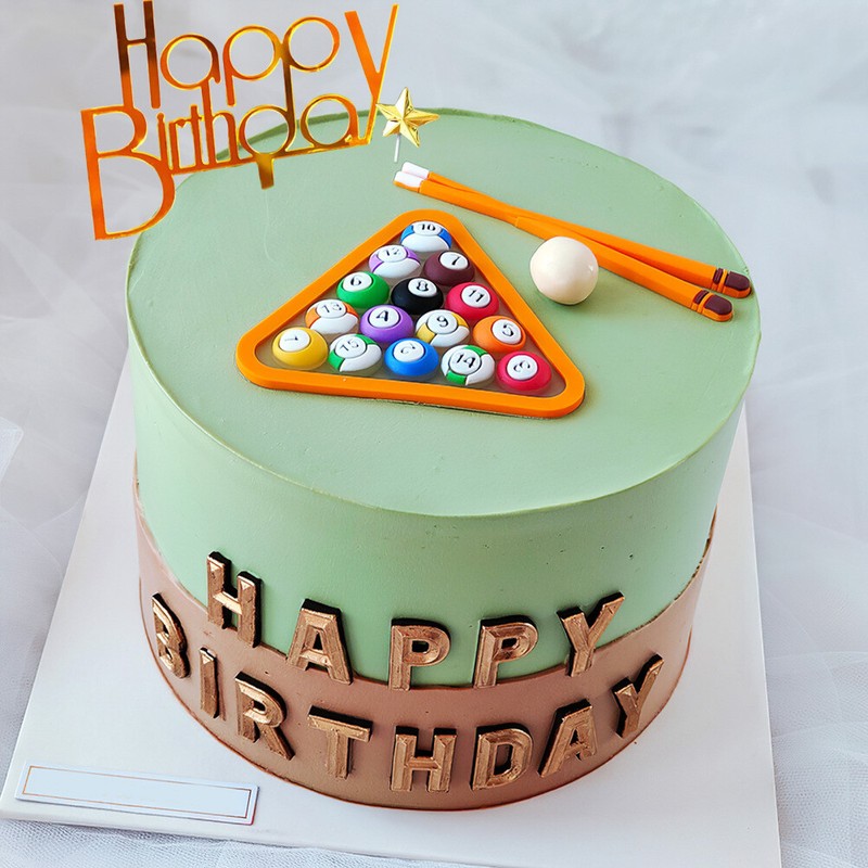 2 Sets Creative Snooker Cake Decorations Snooker Pool Cake Decorating Cars gallery