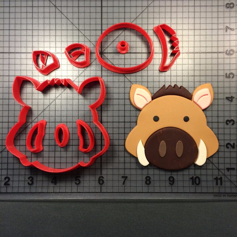 Warthog Face 100 Cookie Cutter Set