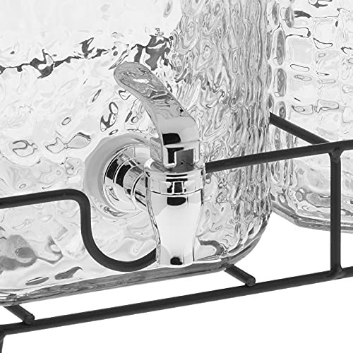 210266-GB 1.5 Gallon Each Glass Beverage Drink Dispensers with Metal Clear gallery