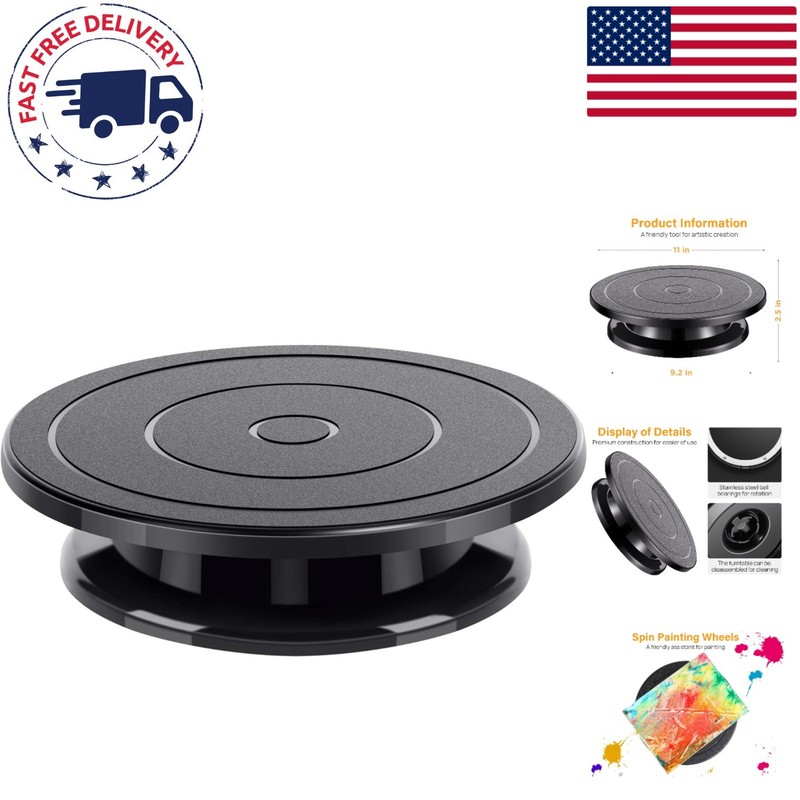 11-Inch Smooth Rotation Cake Turntable – Perfect for Easy Decorating & Painting