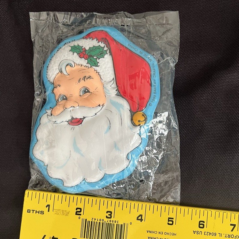 VTG 1999 Bakery Crafts Pop Tops 6” Santa Face Cake Toppers NEW SEALED Pack Of 24 gallery