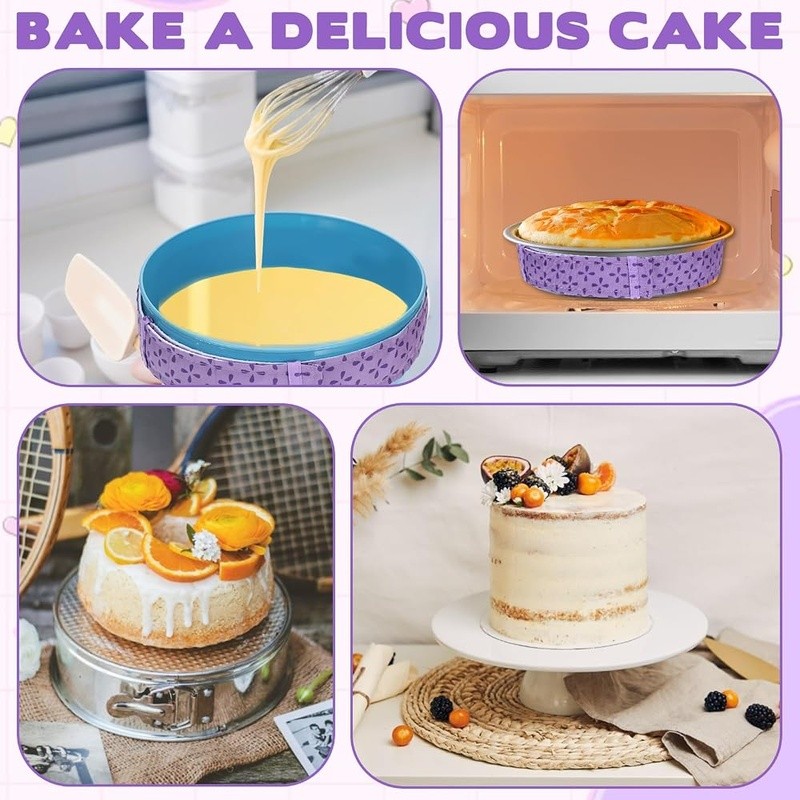 Heat Resistant Cake Strips Moisture Absorbing Baking Collars Tools Even Baking gallery
