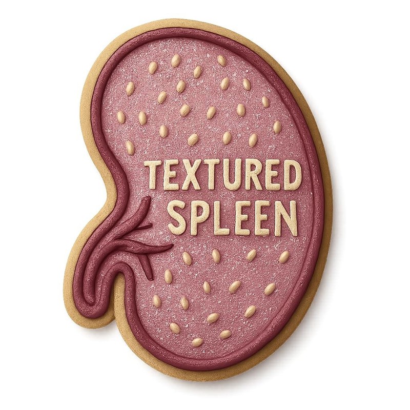 Textured Spleen Cookie Cutter & Stamp - 4x3" Fun Kitchen Creative Tool gallery