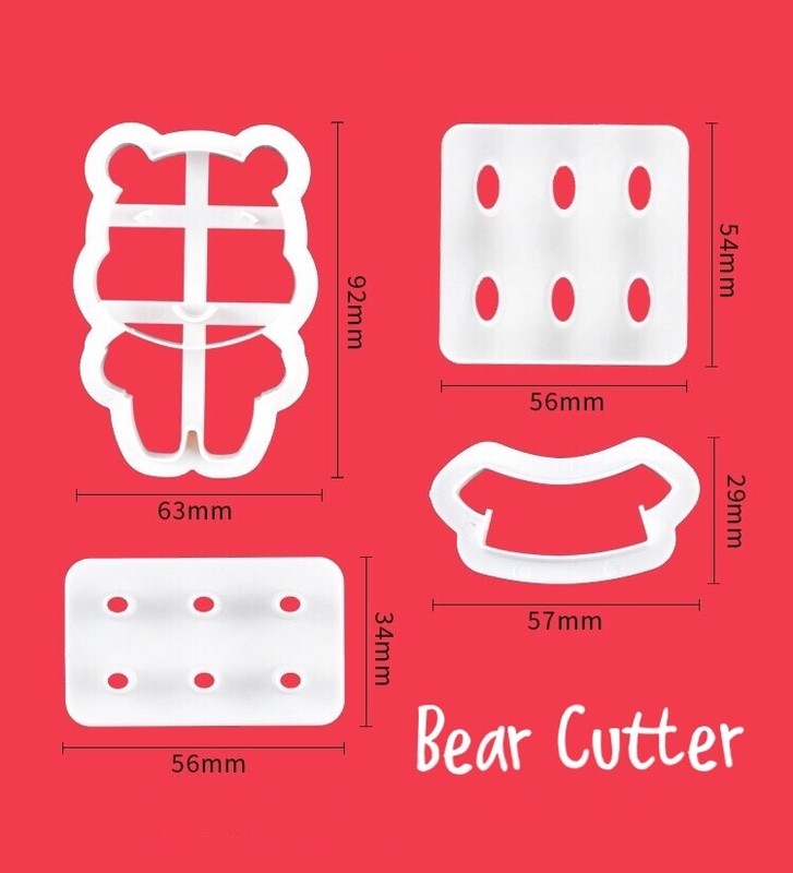 Kaola Bear Rabbit Pig Cookies Fondant Sugarcraft Bread Fruit Cheese Cutter Clay