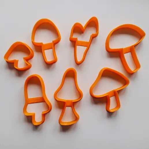 Mushrooms Cute Cookie Cutter Set. Cutters for cookies, play doh, and Ceramic and gallery