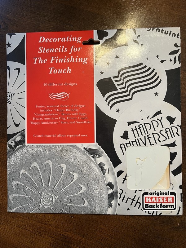Vintage Original Kaiser Backform Cake Decorating Stencils