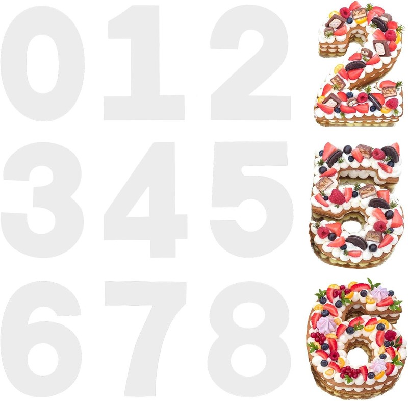 10 Inch Large Size Number Cake Mold Baking Forms Moulds, 9 Pieces 0-8 Cake…