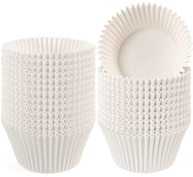 300 Pack Jumbo Cupcake Muffin Liners Greaseproof Large White Baking Cups