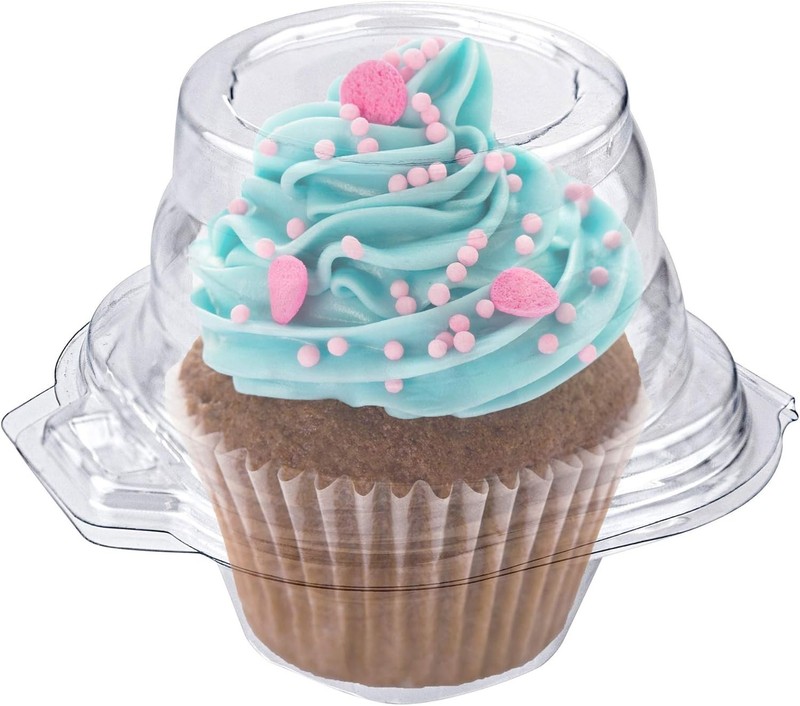 Durable Plastic Cupcake Storage Containers 50 Pack – Stackable & Freezer-Safe gallery