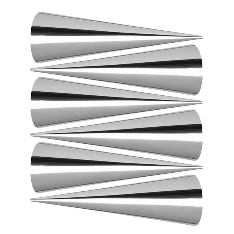 6Pcs Reusable Stainless Steel Tubular Croissant Molds for Bread and Pastries gallery