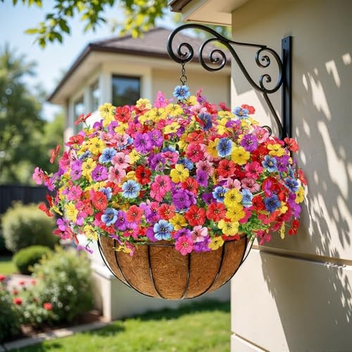 Bundles Artificial Flowers for Outdoors 32 Red Rose Purple Blue Yellow Pink gallery