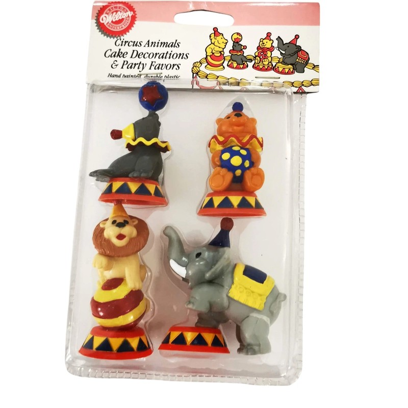 Vintage Wilton Cake Toppers Lot 5 Circus Bears Clowns 101 Dalmatian 1998 New gallery