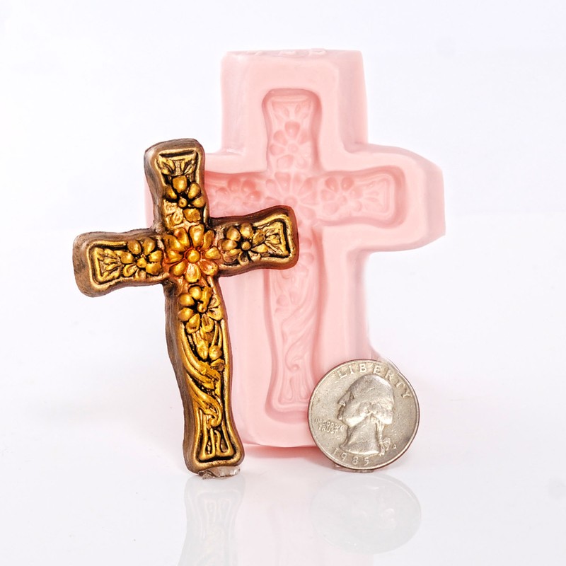 Cross Silicone Mold Fondant, Chocolate, Craft, Jewelry, Candy, Utee, Mould (755) gallery