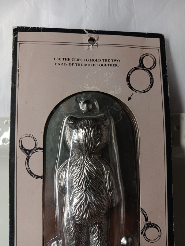 Vtg Teddy Bear Metal Mold Standing Chocolate Candy butter ice cream candle soap gallery