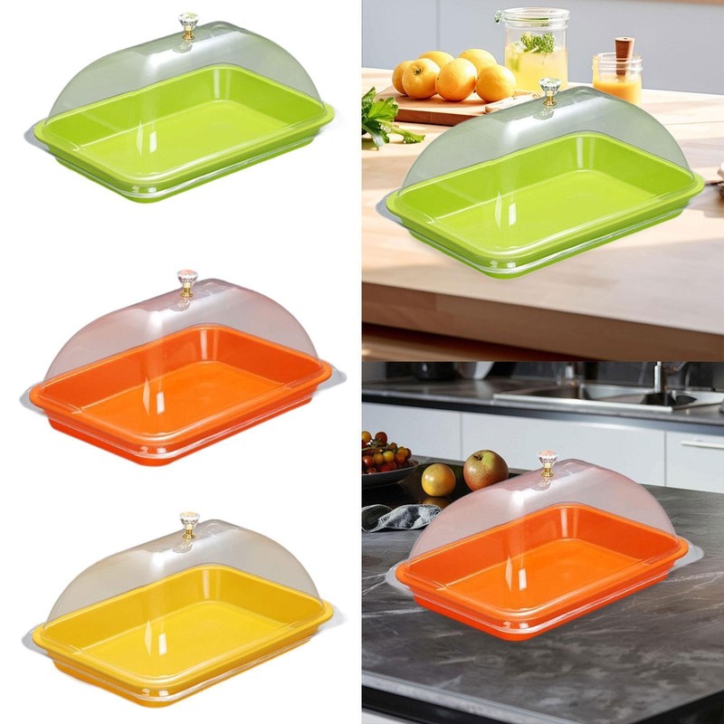 Cake Stand with Dome Clear Serving Tray with Lid for Dessert Shop Party BBQ gallery