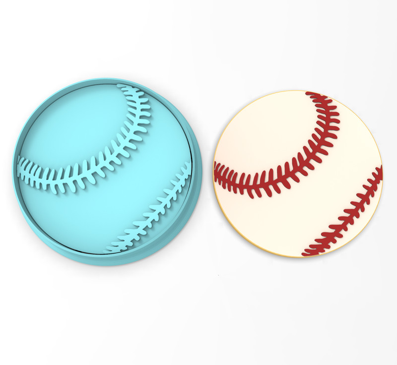Baseball Cookie Cutter & Stamp | Sport Ball Sports Field League Base Athlete Bat