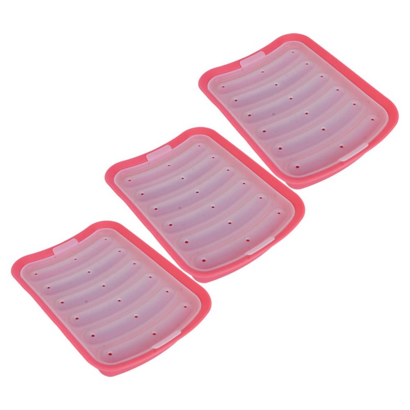 3 Pcs Handmade Sausage Mold Hot Dog Mould Silicone Molds for Food Dome Baking