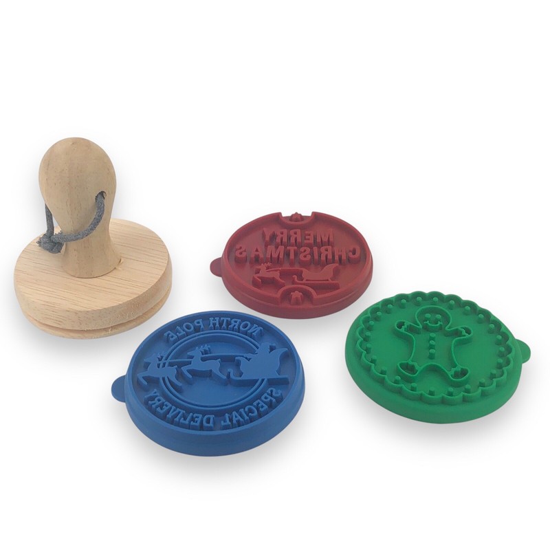 CHRISTMAS COOKIE Silicone Debosser Stamp Set Gingerbread Christmas North Pole
