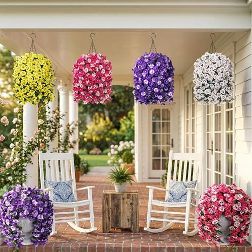 Artificial Flowers for Outdoors, 2pcs Faux Silk Pansies Flowers 2 Pcs Mix Rose gallery