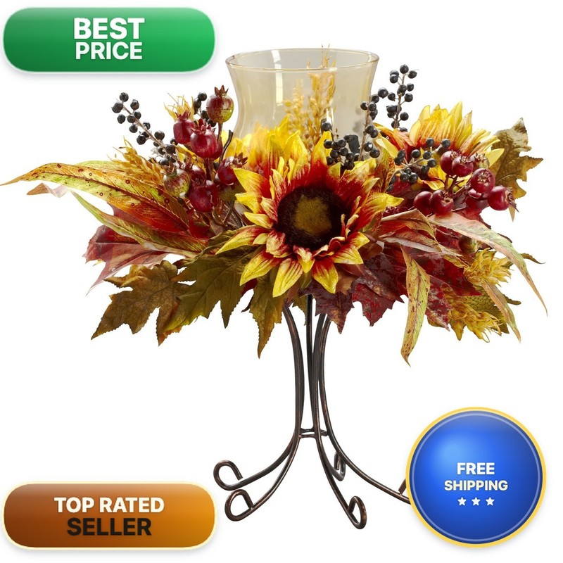Nearly Natural Sunflower Candelabrum 4933
