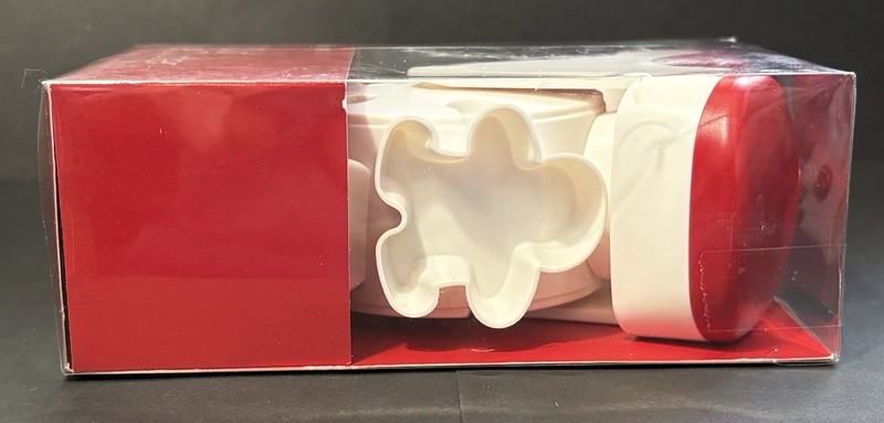 Crate & Barrel Roll & Cut Cookie Cutter For Bite-Size Cookies Snowman, Bell…. gallery
