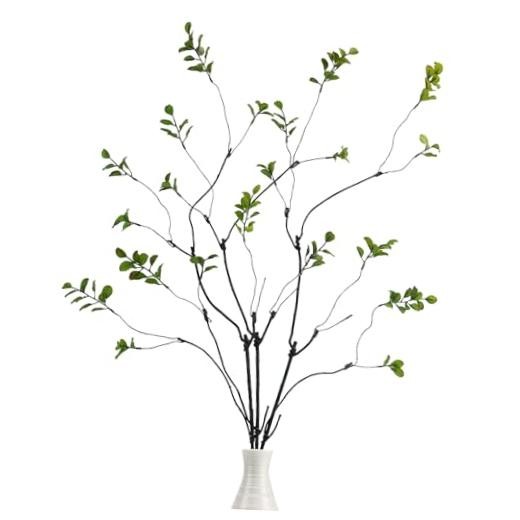 Pcs Fauxery Stems7" Tall Fake Ficus Twig Stems Plants Artificialery 3 Green