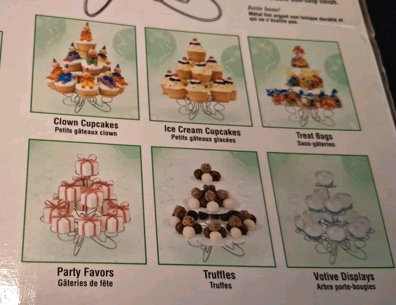 Wilton 3 Tier Cupcakes N' More Metal Dessert Stand Holds 13 Cupcakes Truffles gallery