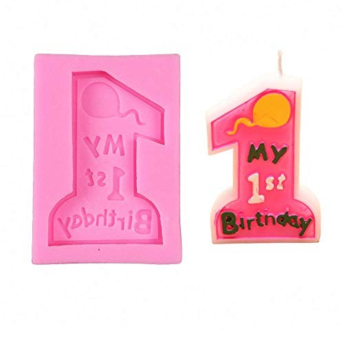 Number 1 Silicone Fondant Mold, 1st Birthday Chocolate Candy Sugar Craft Mold gallery