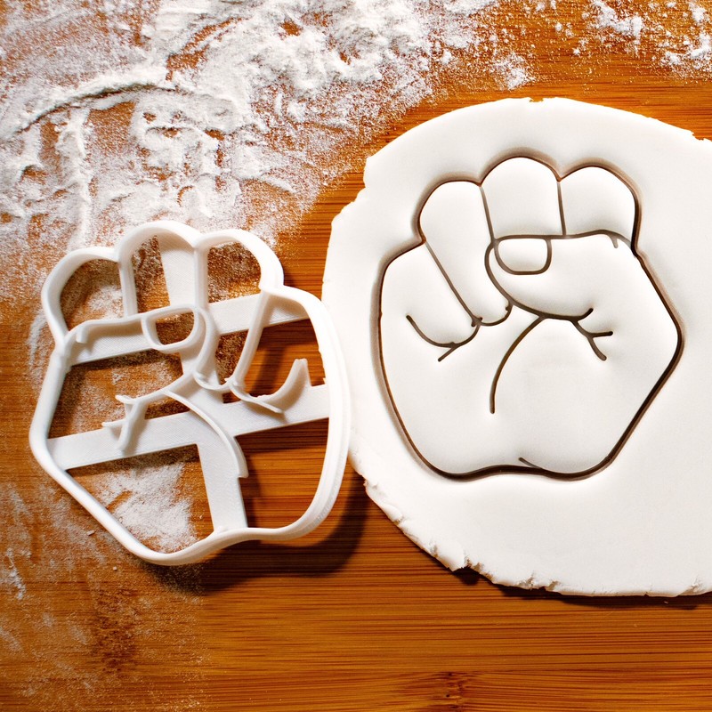American Sign Language Letter S cookie cutter – Fingeralphabet, deafness, deaf