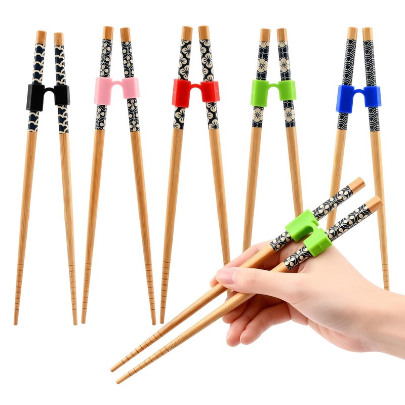 5Pairs Reusable Training Chopsticks Beginners for Adults Learners,Japanese Wo…