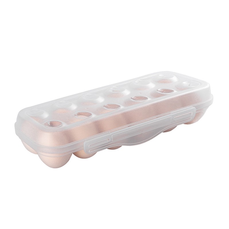 1Pc 12/18 Grid Egg Storage Box With Lid Kitchen Refrigerator Egg Organizer