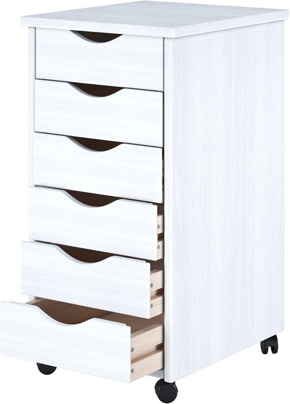 ADEPTUS 10018 6 Drawer Roll Cart, White Finish gallery