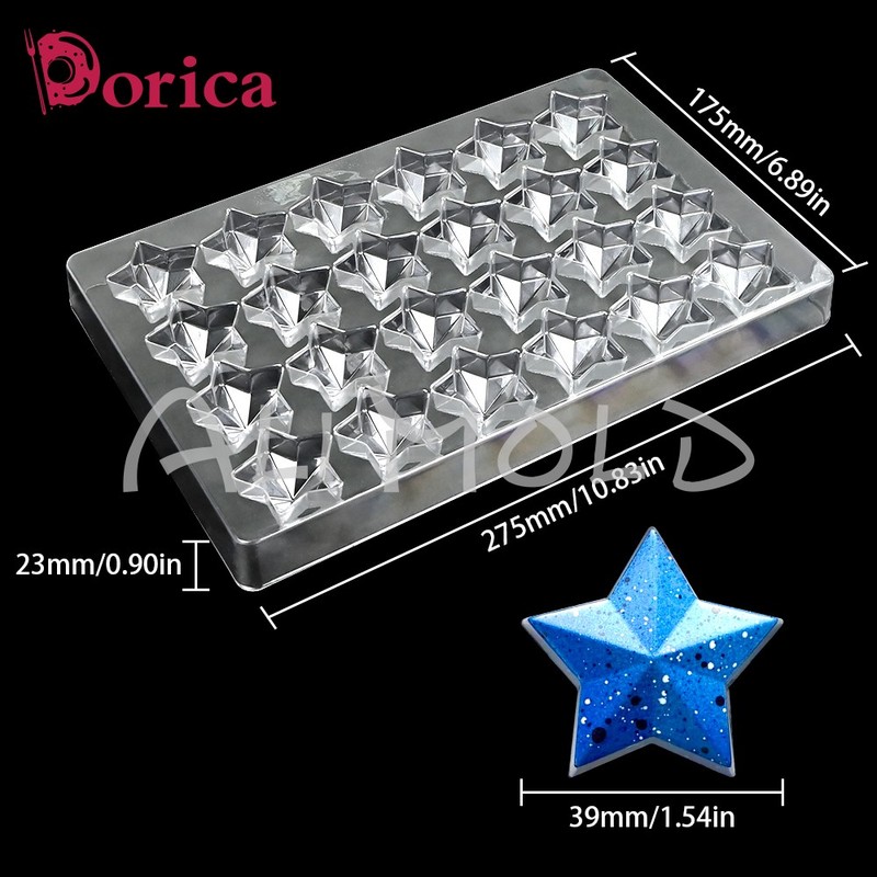 Star Chocolate Bar Mold Professional Plastic Mould Buttercream Confectionery gallery
