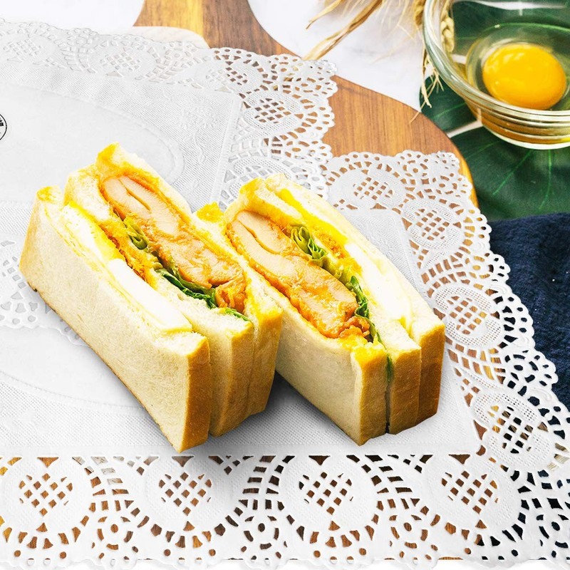 Lace Doilies Paper Rectangular 100 Pieces, 6.3" x 9" (Rectangular), White gallery
