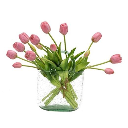 15Pcs Artificial Tulips Flowers, Soft A Style-15pcs Light Purple(no Vase) gallery