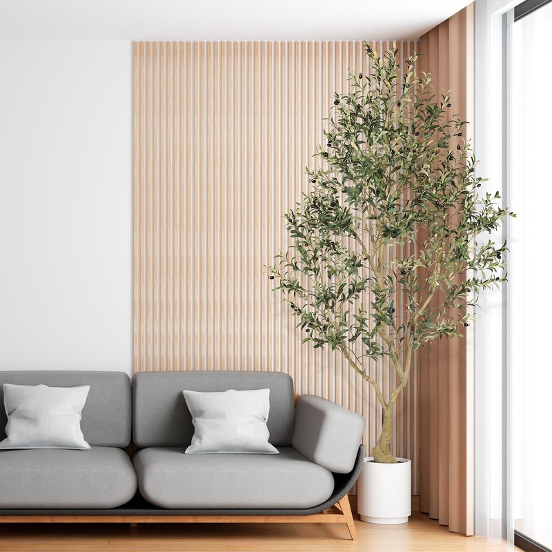 Feelead 8Ft Artificial Olive Tree Large Faux Olive Plant Indoor Pot Lifelike gallery