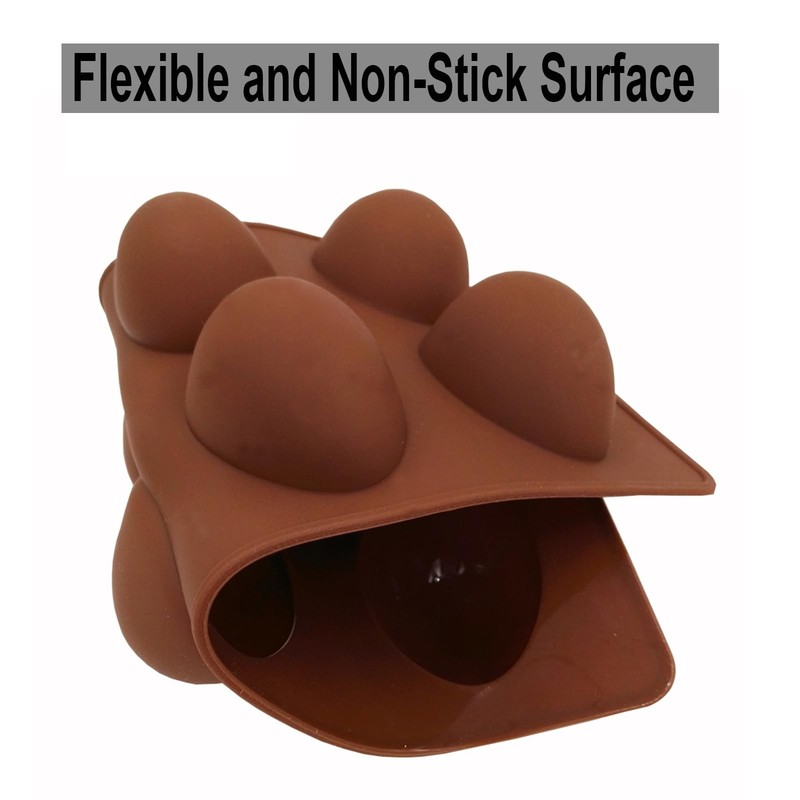Egg Shape Soap Mold Non Stick Silicone Half Egg Mold for Soap Making, Truffle... gallery
