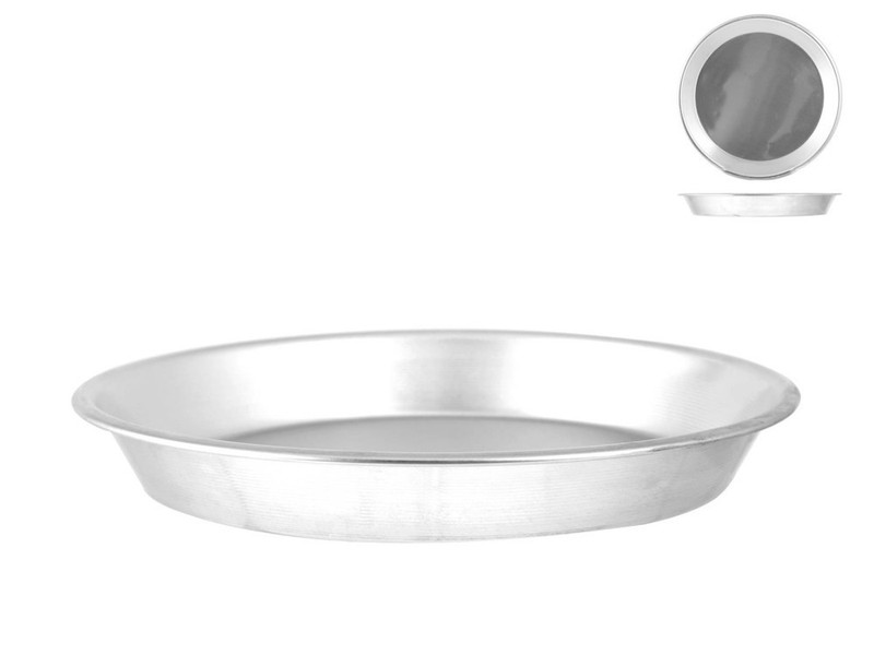 Smooth Low Cone Aluminum Mold 24 Cm Silver Habi