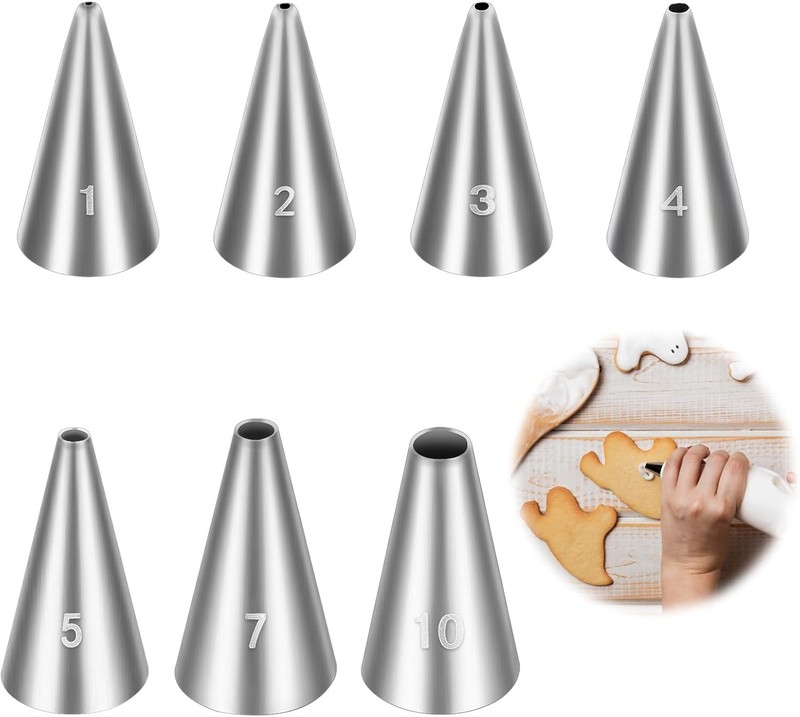 Stainless Steel Piping Tips Set Seven