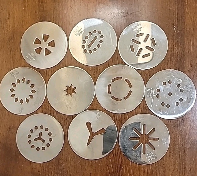 Cuisinart Electric Cookie Press CCP-10 Replacement DISKS Part only