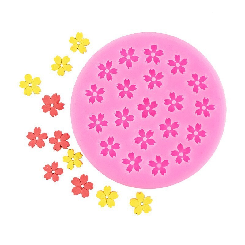 1/2X Mini 3D Cherry Rose Flower Silicone Mold Fondant Cake Decorating Mould Tool gallery